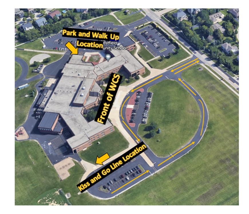 WCS Elementary map of pick-up/drop-off area